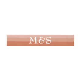 Terracotta Simple Script Bruiloft Uitnodigingen Wikkel