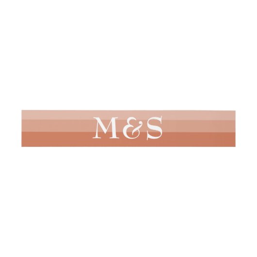 Terracotta Simple Script Bruiloft Uitnodigingen Wikkel (Vlak)