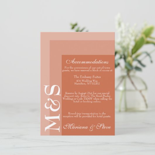 Terracotta Simple Script Wedding Bedankkaart (Staand voorkant)