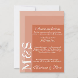 Terracotta Simple Script Wedding Bedankkaart