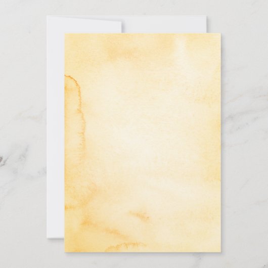 Terracotta Sinaasappel Bloemen Rustiek Boho Bruilo Kaart (Achterkant)