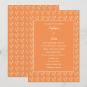 Terracotta Sinaasappel bloemmotief Kleurrijke brui Kaart (Voorkant / Achterkant)