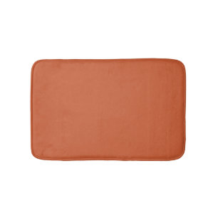 Terracotta Sinaasappel Effen Kleur Warm & Aards On Badmat
