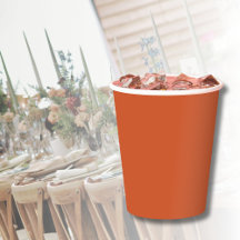 Terracotta Sinaasappel Effen Kleur Warm & Aards On