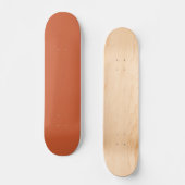 Terracotta Sinaasappel Effen Kleur Warm & Aards On Persoonlijk Skateboard (Voorkant)