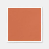 Terracotta Sinaasappel Effen Kleur Warm & Aards On Servet (Voorkant)