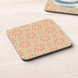 Terracotta sinaasappel en zandbeige delicate madel bier onderzetter