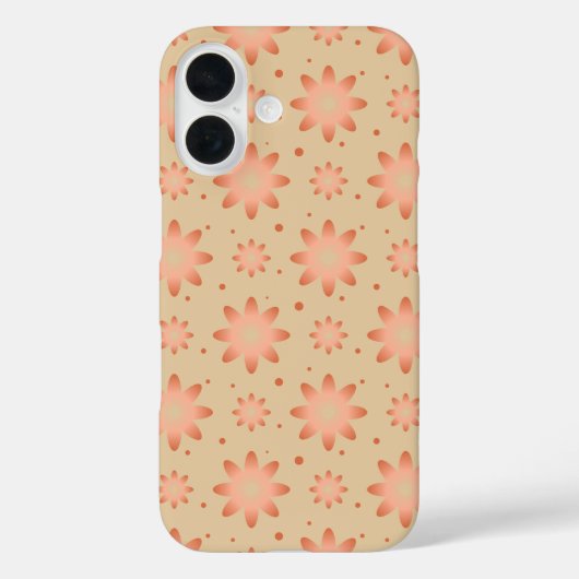 Terracotta sinaasappel en zandbeige delicate madel Case-Mate iPhone case (Achterkant)