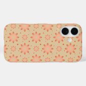 Terracotta sinaasappel en zandbeige delicate madel Case-Mate iPhone case (Achterkant (horizontaal))