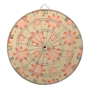 Terracotta sinaasappel en zandbeige delicate madel dartbord