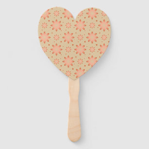 Terracotta sinaasappel en zandbeige delicate madel handwaaier