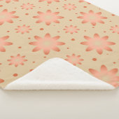 Terracotta sinaasappel en zandbeige delicate madel sherpa deken (3/4)