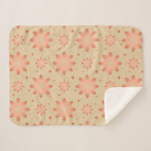 Terracotta sinaasappel en zandbeige delicate madel sherpa deken (Voorkant (horizontaal))