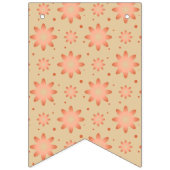 Terracotta sinaasappel en zandbeige delicate madel vlaggetjes (Eerste vlag)