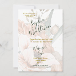 Terracotta Sinaasappel Floral Elegant Vrijgezellen Kaart