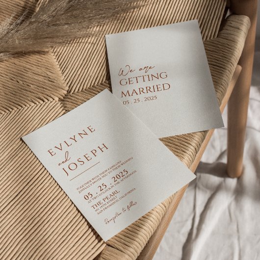 Terracotta Sinaasappel minimalistische Boho Rust b Kaart