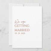 Terracotta Sinaasappel minimalistische Boho Rust b Kaart (Achterkant)