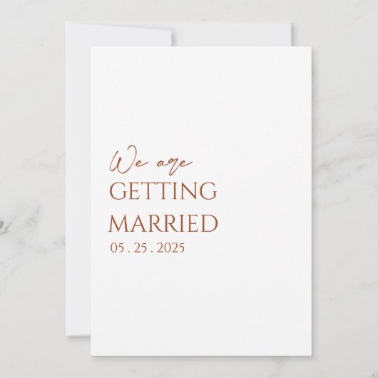 Terracotta Sinaasappel minimalistische Boho Rust b Kaart (Achterkant)