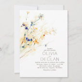 Terracotta Sinaasappel Navy Blauw Bloemen Herfst B Kaart (Voorkant)