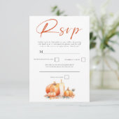 Terracotta Sinaasappel Pompoenen Herfst Kaars QR C RSVP Kaartje (Staand voorkant)