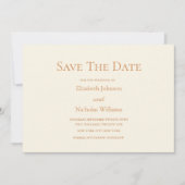 Terracotta sjabloon bruiloft Bewaar de datumkaart. (Voorkant)