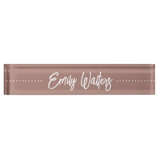 Terracotta Sketched Cursive Script Naambordje (Voorkant)