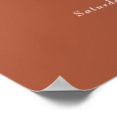 Terracotta slingerlichten bruiloft welkomstbord poster (Hoek)