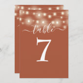 Terracotta Slingerlichten Tafelnummer (Voorkant / Achterkant)