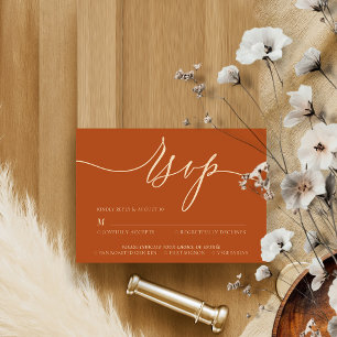 Terracotta Snel opeenvolgende visuele presentatie RSVP Kaartje
