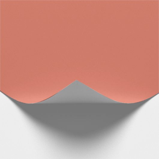 Terracotta Solid Color Cadeaupapier (Hoek)