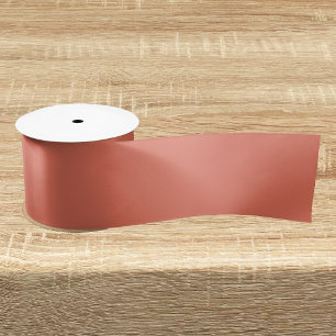 Terracotta Solid Color Satijnen Lint