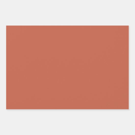 Terracotta Solid Color Wrapping Papiervellen Inpakpapier Vel (Voorkant)