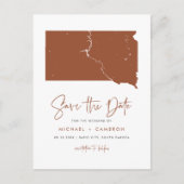 Terracotta South Dakota Kaart QR Code Opslaan van  (Voorkant)