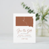 Terracotta South Dakota Kaart QR Code Opslaan van  (Staand voorkant)