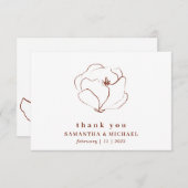 Terracotta Speciaal dank u voor de datum Kaart (Voorkant / Achterkant)