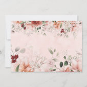 Terracotta Spring Herfst Floral Rehearsal Dinner Kaart (Achterkant)