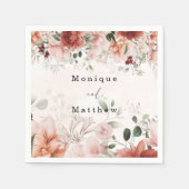 Terracotta Spring Herfst Rustic Floral Wedding Servet (Voorkant)