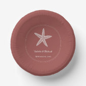 Terracotta Starfish Trouwpapier kommen (Voorkant)