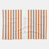 Terracotta strepen Patroonnaam Theedoek (Horizontaal)