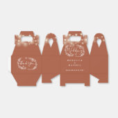 Terracotta String Lights Bloemenbruiloft Bedankdoosjes (Uitgevouwen)