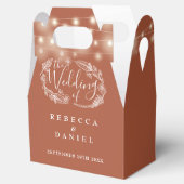 Terracotta String Lights Bloemenbruiloft Bedankdoosjes (Geopend)