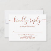 Terracotta String Lights Bloemenbruiloft RSVP Kaartje (Voorkant)