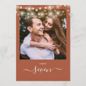 Terracotta String Lights Foto Tafelnummer (Achterkant)