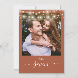 Terracotta String Lights Foto Tafelnummer