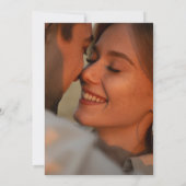 Terracotta String Lights Script Foto Bruiloft Kaart (Achterkant)