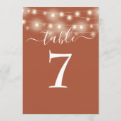 Terracotta String Lights Tafelnummer (Achterkant)