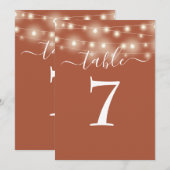 Terracotta String Lights Tafelnummer (Voorkant / Achterkant)