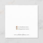 Terracotta Stud die juwelienvertoning verdient Vierkante Visitekaartje (Achterkant)