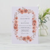 Terracotta Sublime Herfst Bruiloft Kaart (Staand voorkant)