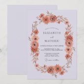 Terracotta Sublime Herfst Bruiloft Kaart (Voorkant / Achterkant)